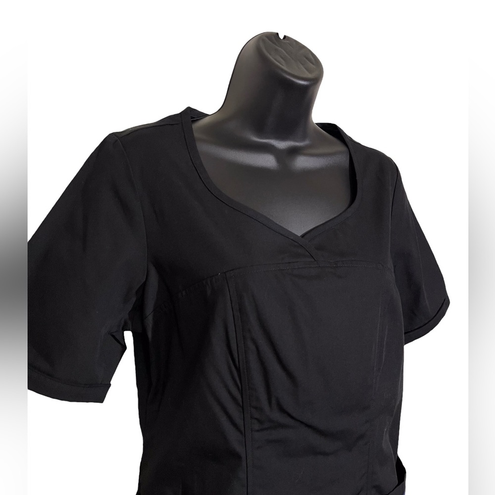 Two Cherokee scrub tops black and blue size XS New - Picture 9 of 12